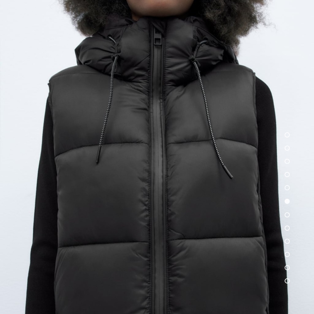COPY - Cropped Hooded Puffer Vest - ZARA